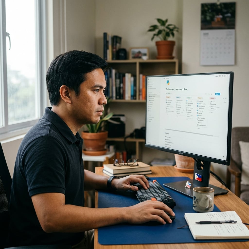 Filipino ops coordinator independently shipping a workflow improvement without being asked